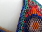 Vintage Huichol Mexican Folk Art Hand Beaded Sun Wall Hanging Wooden Backing 10” — photo 8