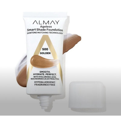 Almay Smart Ageless Liquid Foundation 500 Golden 1 fl oz Hydrating - 40 units 