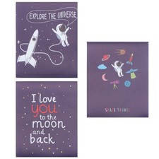  3 Pezzi Astronauta Pittura Decorativa Decorazione Parete per Soggiorno Camera da Letto