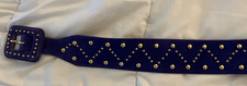 Yves St Laurent Beautiful Vintage Purple Suede Studded Belt
