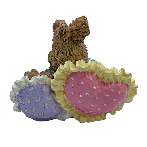 Vintage Easter Bunny Couple Resin Patchwork Pillows Pastel Rabbit Lot of 2 - Picture 9 of 14