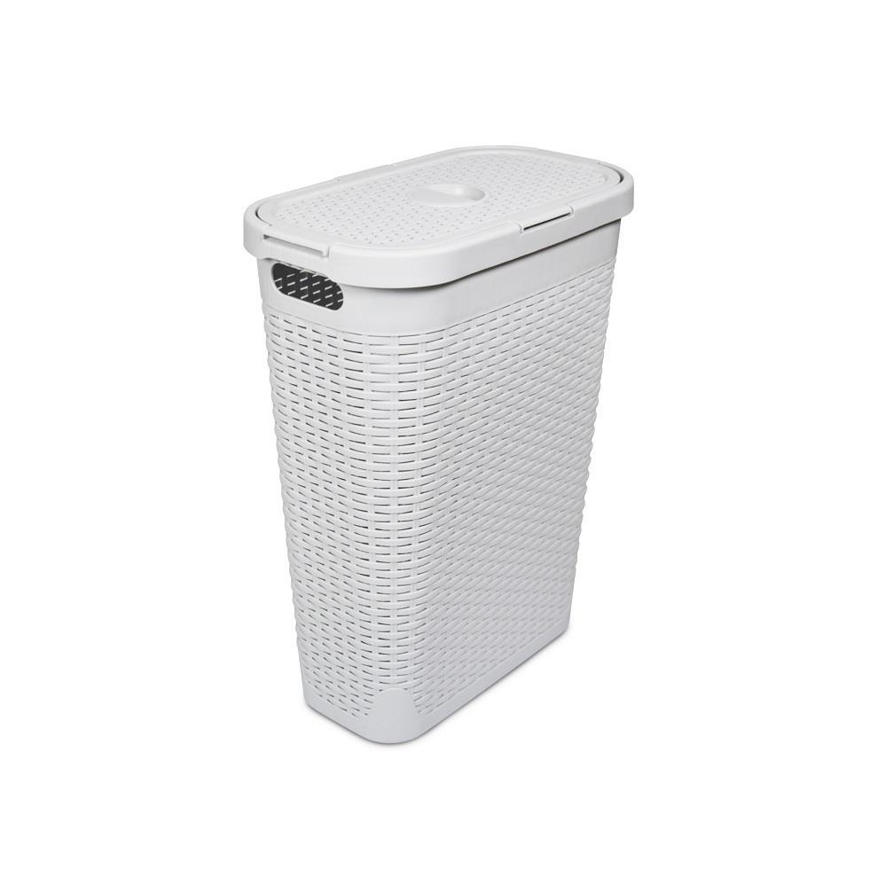 Addis 40L Slimline Laundry Basket Light Grey eBay