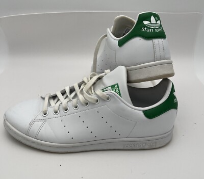 Used Adidas Stan Smith Green White Fashion Shoes Sneakers Size US