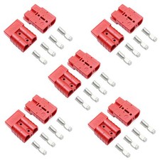 10-Pack 50A Battery Quick Connector 6-10 Gauge Wire Harness Plug Kit Red