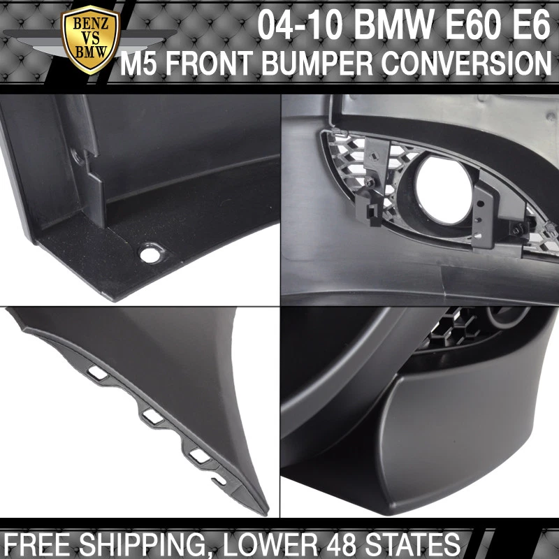 Cubierta antiniebla conversión parachoques delantero estilo BMW E60 E61 M5 04-10 - PP Foto 4 de 4