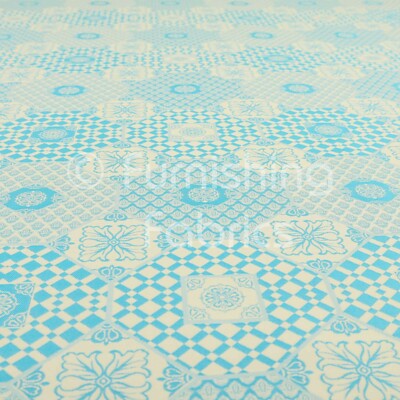 Leichter Chenille Patchwork Muster blaue Farbe Polster Vorhangstoff