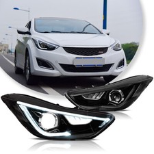 VLAND LED Projektor Scheinwerfer mit Gelb Blinker für Hyundai Elantra 2012-2015
