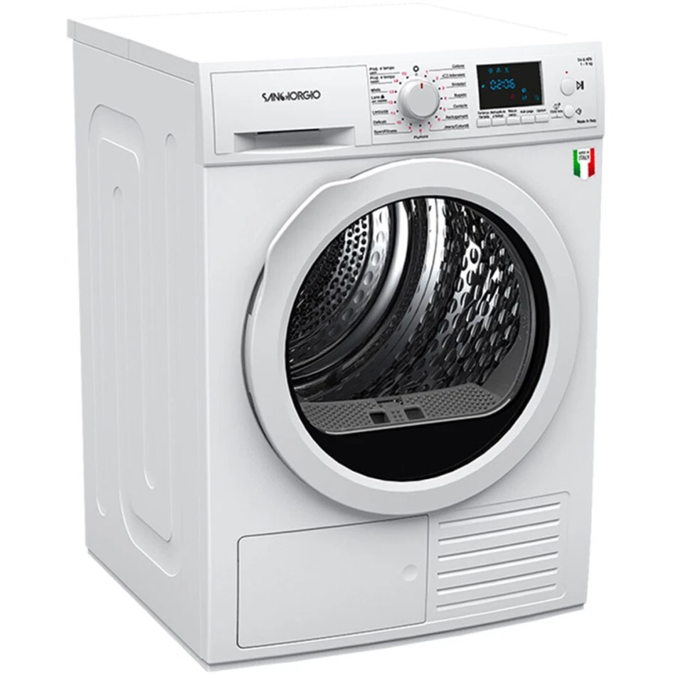 SDR9P SANGIORGIO ASCIUGATRICE A POMPA DI CALORE 9 KG 15 PROGRAMMI CLASSE A++ - Immagine 3 di 4