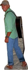 Jimmy Buffet - Guitarra y Ocean 67" de Alto Tamaño Natural Cartón Recorte Standee