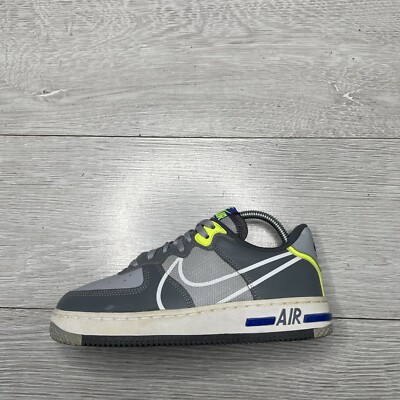 Nike Air Force 1 React Grey Neon Trainers Size UK 5 EU 38 US 5.5Y | eBay UK