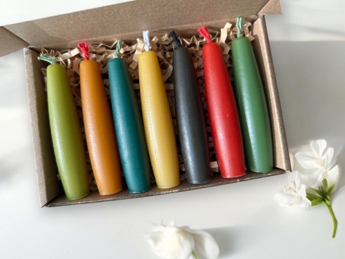 A Week of Harmony - Set of 7 Beeswax Ritual Candles for Meditation - 第 2/19 張圖片