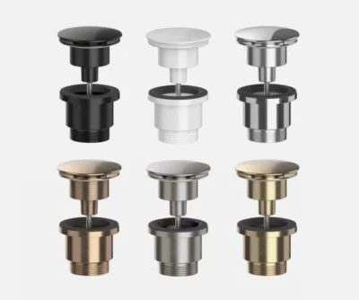 VIVA SANITARY Universal Bathroom Sink Basin Clicker Waste Both Slotted & Unslotted 1¼" BSP