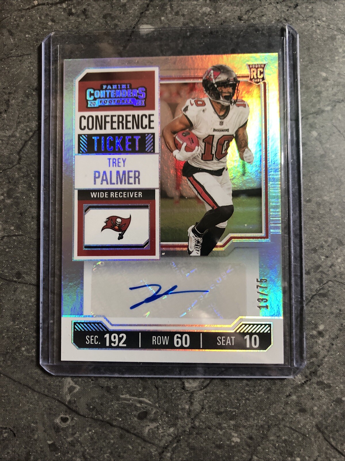 2023 Contenders Conference Ticket Silver Trey Palmer Rookie Auto #'d 13/75