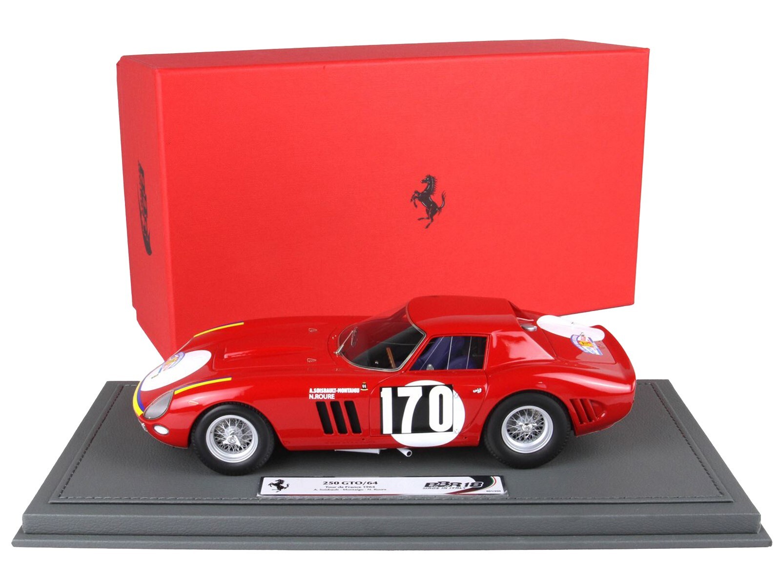 FERRARI 250 GTO #170 ТУР ДЕ ФРАНС 1964 ГОДА И ВИТРИНА 1/18 ОТ BBR BBR1846 F
