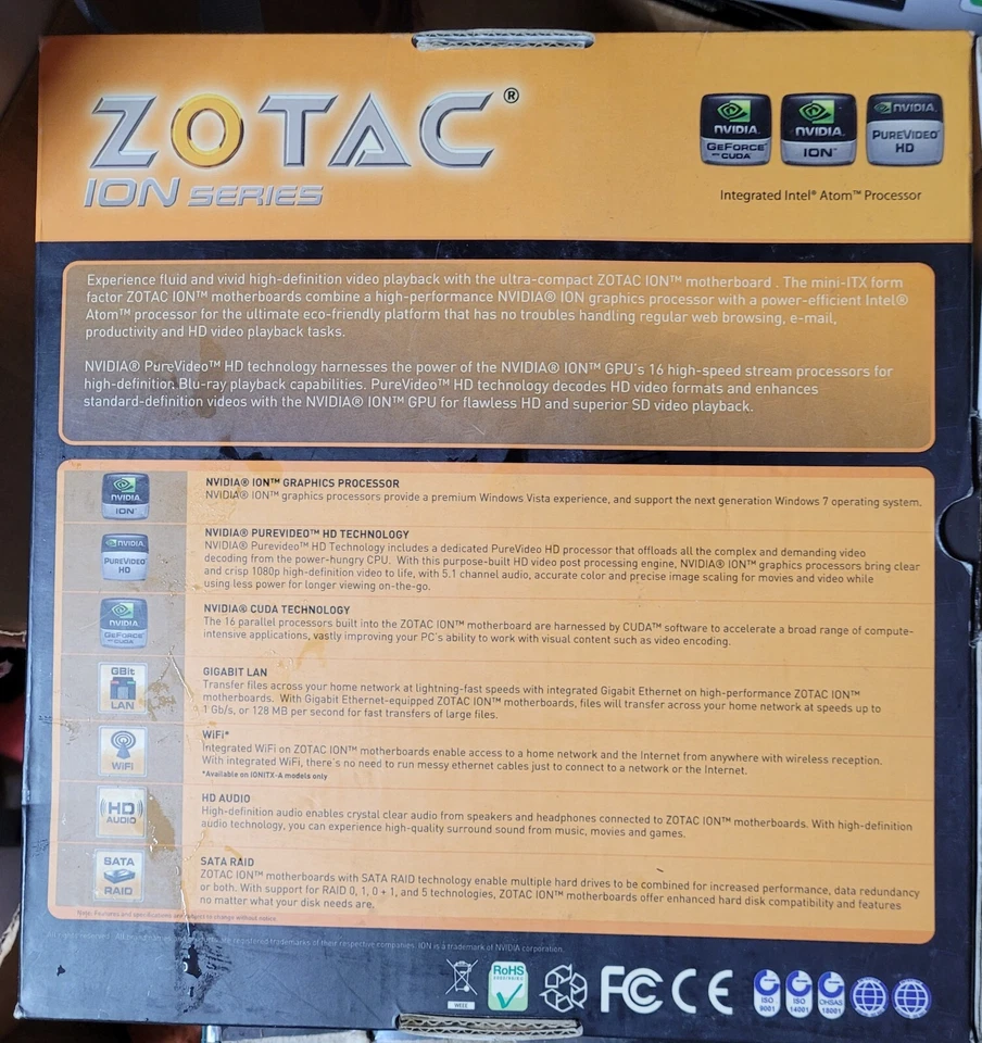ZOTAC IONITX-A-U NVIDIA ION Intel Atom N330 Mini ITX Motherboard Inc 90w PSU NIB - Image 2 of 4