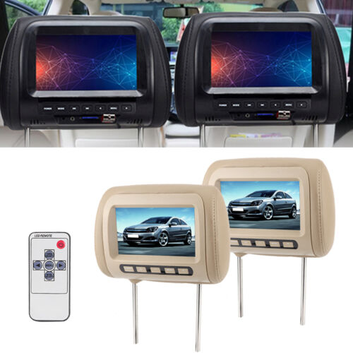 Reposacabezas de coche reproductor de DVD reproductor de coche reposacabezas en coche - equipo visual 2 piezas - Imagen 1 de 13