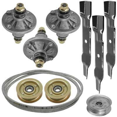 Juego De 3 Husillos Completos Para Cortacésped John Deere LA145, LA150, LA155, LA165 - Aluminio, Tamaño 48"