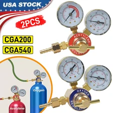 Solid Brass OXYGEN & ACETYLENE Regulators 4 Welding Fit Victor Gas Torch Cutting