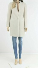 Gianni Feraud Cream Slouch Long Winter Casual Coat Smart Jacket Uk 12 Eu 40