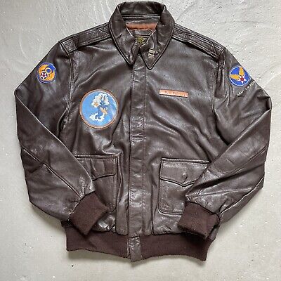 Vintage A-2 Leather Flight US Army Air Forces Military Vintage A-2 Leather Flight US Army Air Forces Military