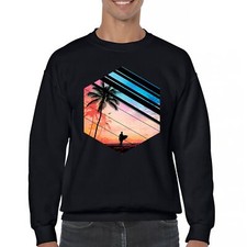 Surfer Paradise Sweatshirt Vintage Summer Surfing Wave Beach Surfboard Crewneck