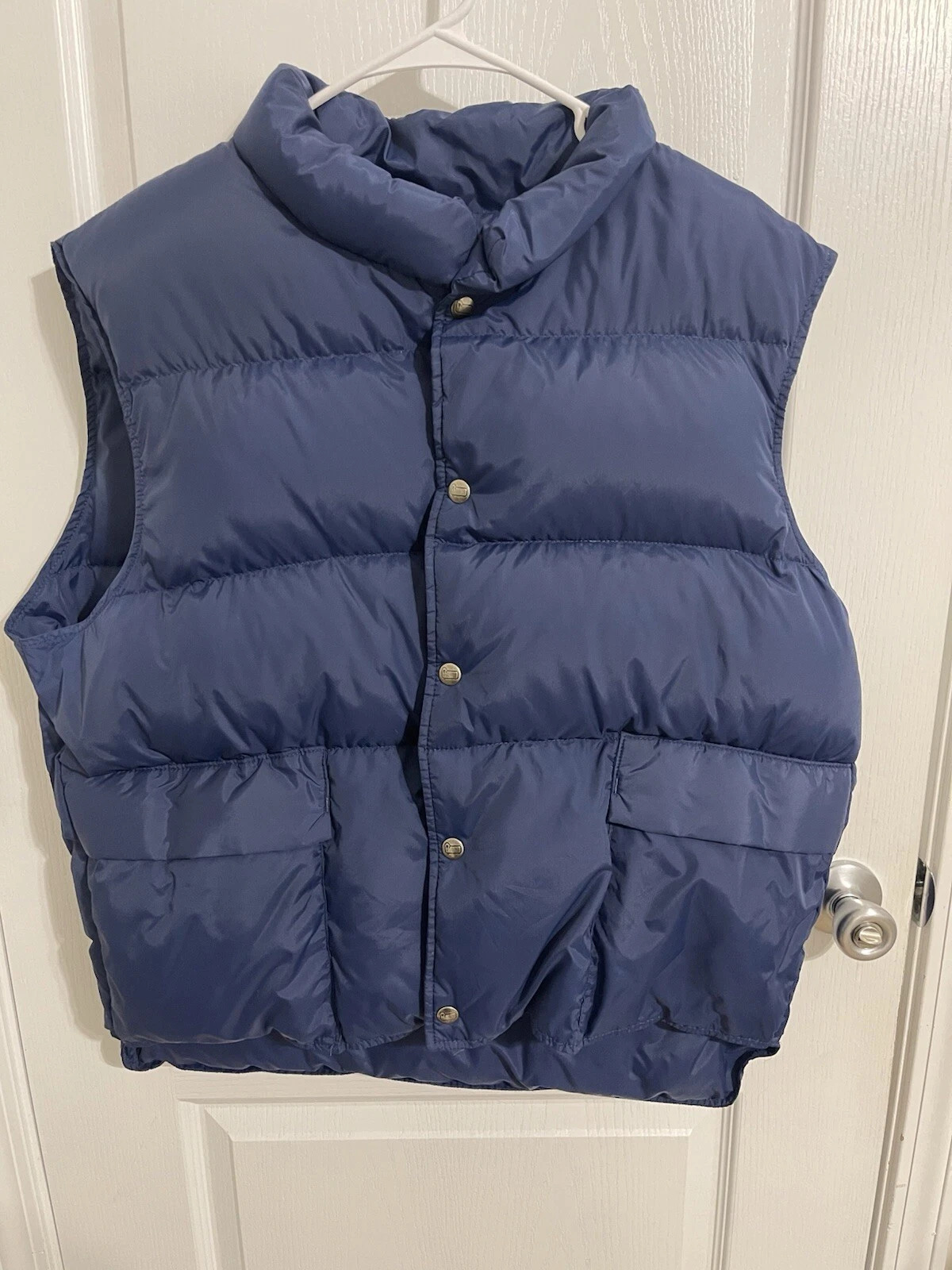 Woolrich Vest Mens XL Blue Puffer Ski Outdoor Hiking Camping Vintage