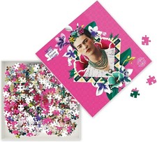 Adult Jigsaw Puzzle Frida Kahlo Pink : 1000-Piece Jigsaw Puzzles