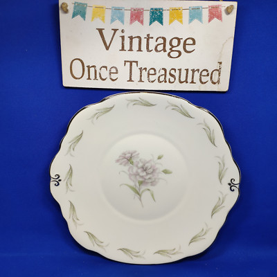 DUCHESS Bone China Silver Floral CAKE / SANDWICH PLATE * Vintage * sehr guter Zustand