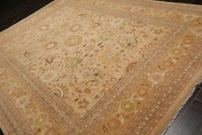 9'4" x 12'2" Hand Knotted Wool 16/18 PakPersian 300 KPSI Oriental Area Rug Tan