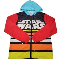 Disney Parks Star Wars Retro Hooded Hoodie Windbreaker Jacket Small