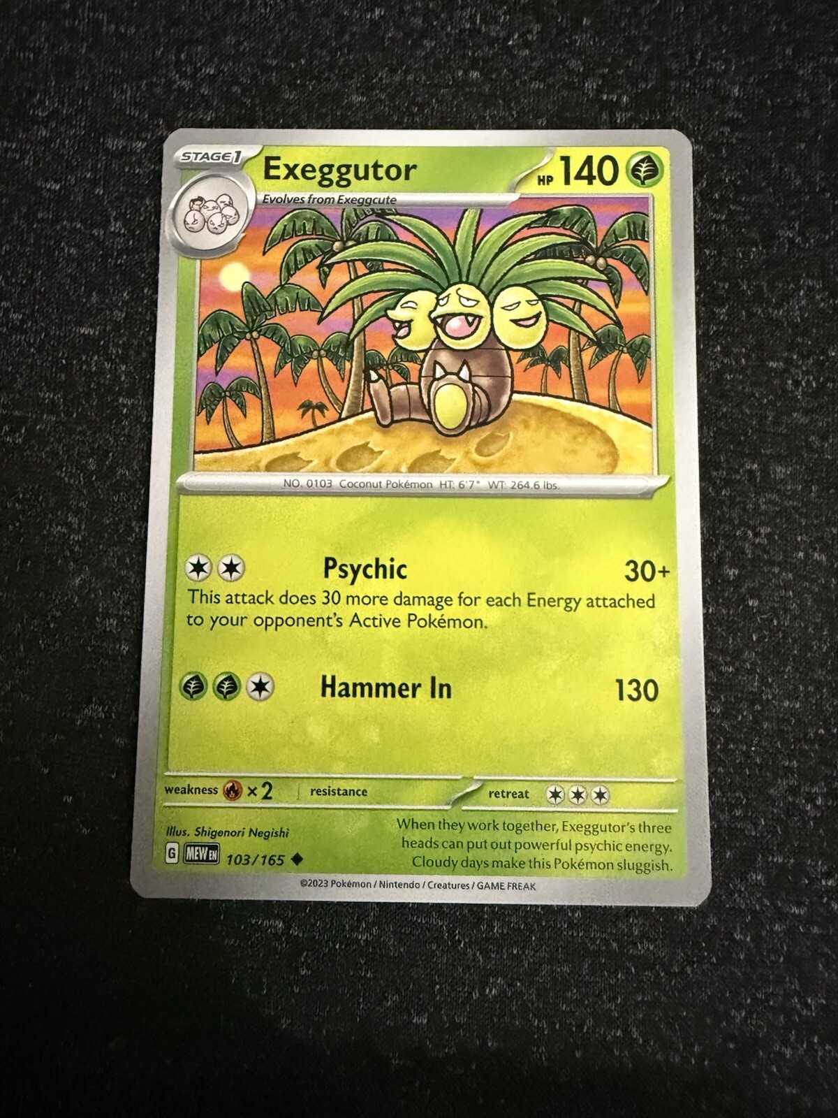 Exeggutor 103/165- Pokemon 151- Regular Uncommon- NM/M