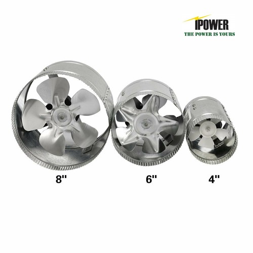 Soffiatore aria scarico ventilazione booster condotto in linea iPower 4" 6" 8" pollici - Foto 2 di 12