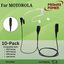 10x Clear Surveillance Acoustic PTT Earpiece for Motorola XPR3300, XPR3500e