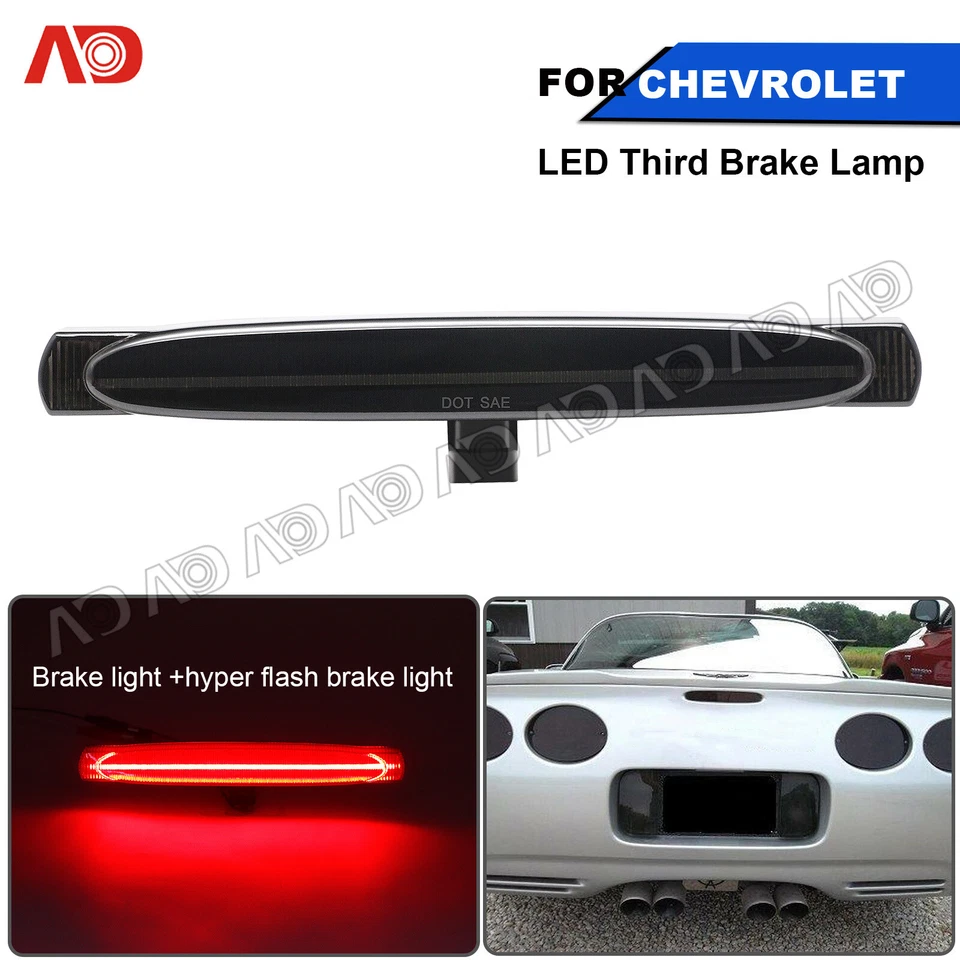 5X Rear LED Tail Lights + 3rd Third Brake Lamp For 1997-2004 Chevy Corvette C5 - Image 3 of 4