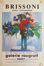 Affiche BRISSONI 1999 Exposition Galerie  Raugraff - Nancy