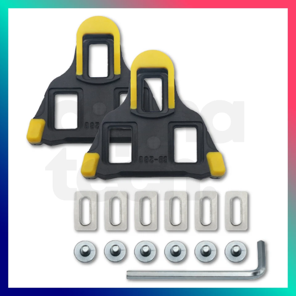 SPD-SL Yellow Road Cleats Set for Shimano SM-SH11 6° Float AUS STOCK - image 2 of 4