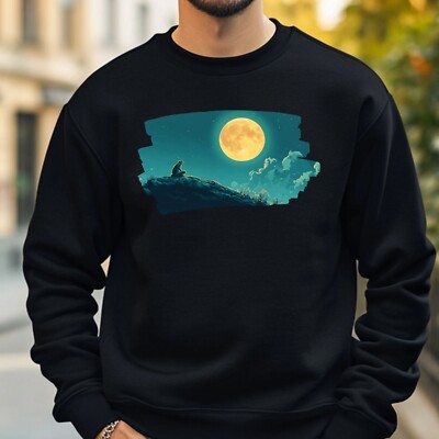 Frosch bei Vollmond Sweatshirt Kuschelig und Perfekt für jeden Anlass S bis 4XL