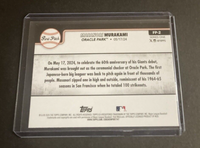 2025 Topps Series 1 Masanori Murakami First Pitch #FP-2 | eBay