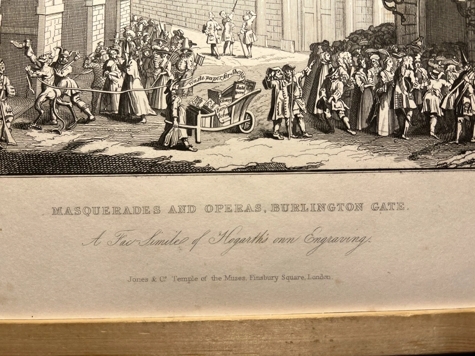 MASQUERADES AND OPERA HUMOR 1833 WILLIAM HOGARTH ANTIK STAHLSTICH ENGRAVING 37 - Bild 4 von 4