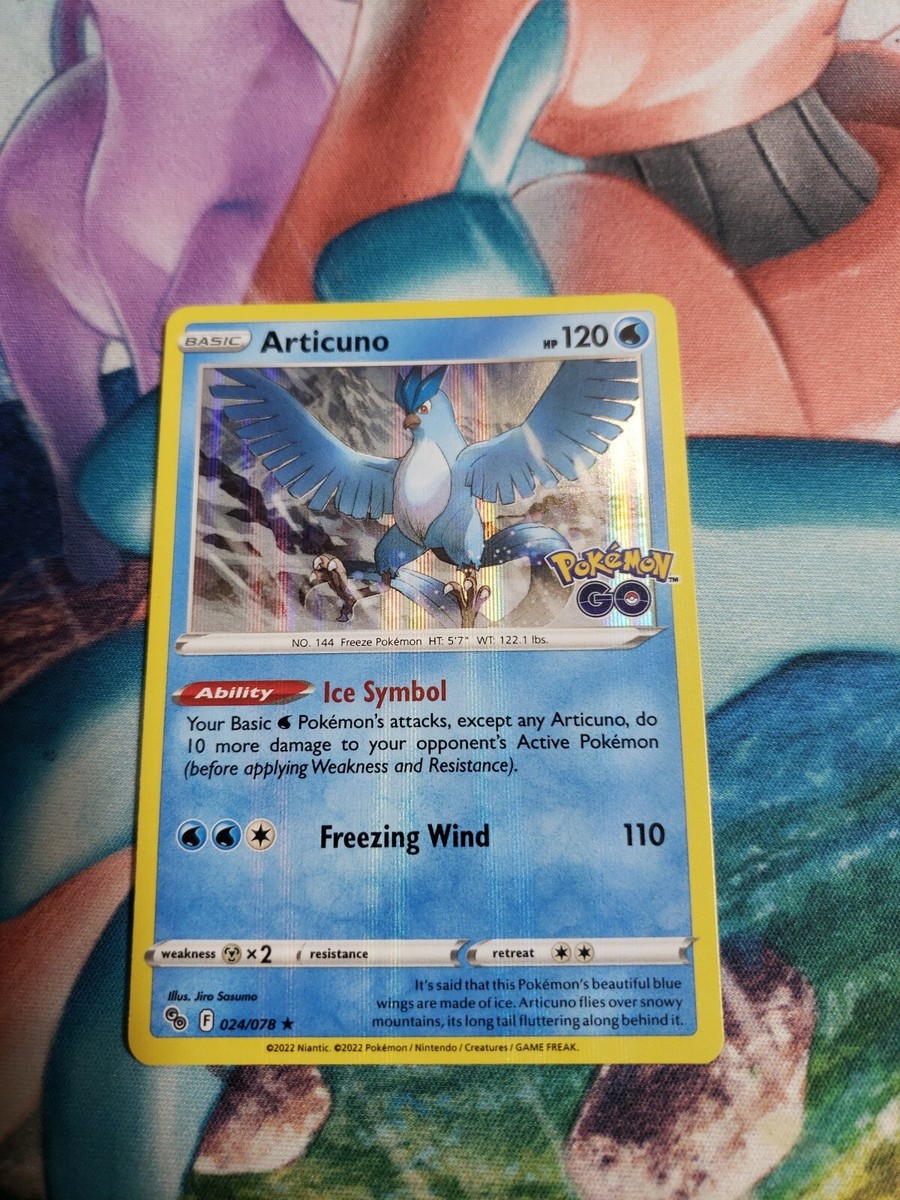 Pokemon Go TCG Articuno Holo Rare 24/78 NM in hand