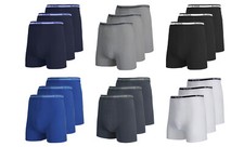 Men's 6-Pack Stretch Cotton Boxer Briefs Sizes: S-2XL NWT Free Shipping