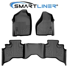 SMARTLINER Custom Fit Floor Mats 2 Row Liner Set OEM 2012-2022 RAM 1500 Classic