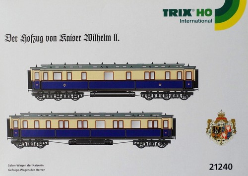 Trix HO "Hofzug von Kaiser Wilhelm II" Lok + Wagons, 21240, 21241, 21242, 22503  | Condition: Neu