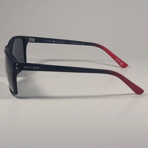 Tommy Hilfiger MP OM677 Rectangular Sunglasses Two Tone Navy Blue Red Gray - Picture 4 of 9