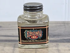 Vintage EBONY INK CO Ink Bottle MORE ink well AUCTIONS in store