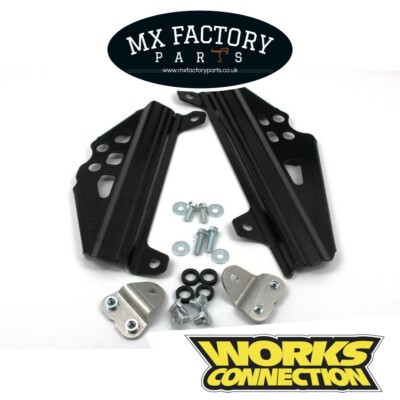 Suzuki RMZ450 18-23 24 25 Radiator Braces Works Connection RMZ 450 18-2025 Black
