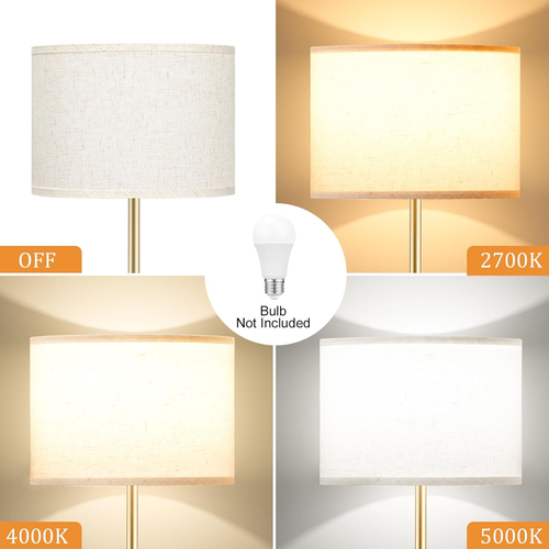 60'' Modern Floor Lamp with Shade, Tall Lamps for Living Room, Bedroom, Office, - Picture 5 of 12
