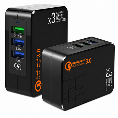 #ad QC 3.0 Fast Wall Charger Block 3 Port USB Charging Adapter with Foldable Plug $5.99