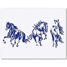 Three Running Horses Stencil Reusable 10 Mil ...