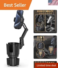 Adjustable Car Phone Holder with Expander - 360° Rotatable for All Smartphones